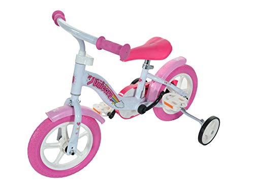 Dino Bikes 108L-UN Unicornio 10", Blanco y Rosa