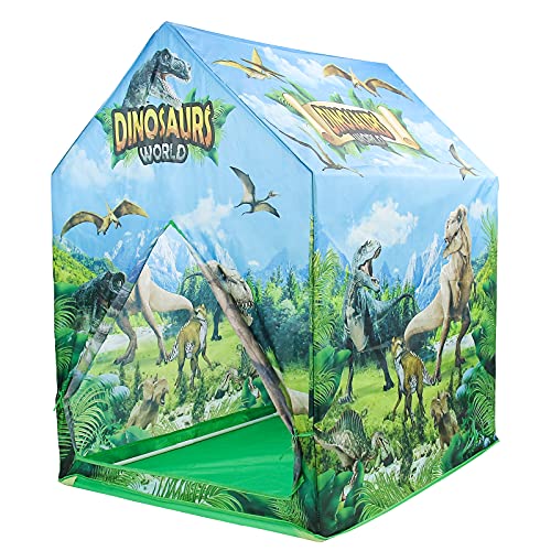 Dinosaurio Tienda Campaña Infantil Dinosaurios Juguetes Casas para Niños Portátil Tienda para Interiores y Exteriores Casita Infantil para Jugar Regalo para Niños 3 4 5 años LxWxH: 72 x 92 x 104 cm