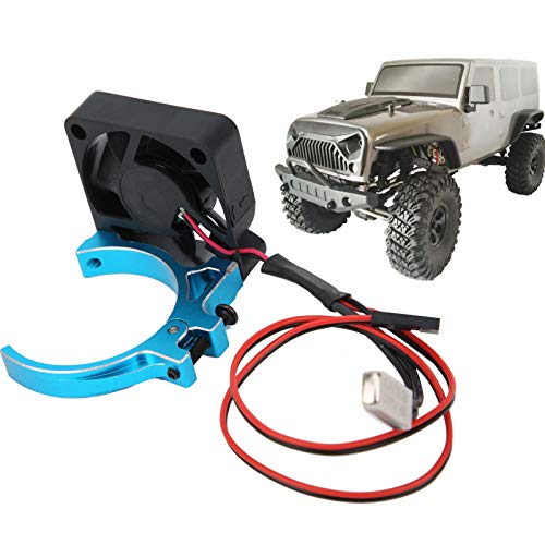 Disipador de Calor del Motor del Coche RC, 1 Juego de Accesorios RC Que Ventilador de refrigeración con Sensor térmico Apto para Coche RC 1/8 1/10(Azul)