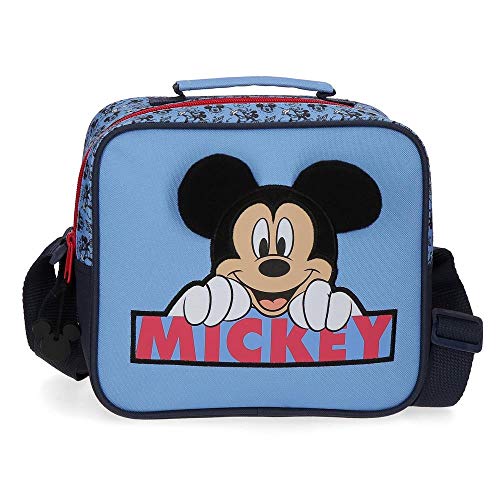 Disney Mickey Moods Neceser Adaptable con Bandolera Rojo 23x20x9 cms Poliéster