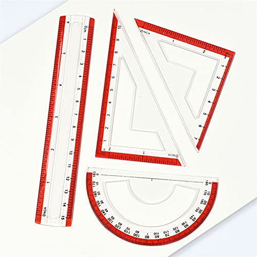 Dispositivos de medida Compass Professional Portable Precisión Protractor Dibujo Triángulo Eraser Compasses Set Math Eraser Ruler for estudiantes Suministros Escolares Compases ( Color : A )