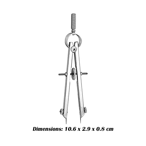 Dispositivos de medida Redacción Compass Professional Metal Compass con bloqueo for la redacción de geometría Herramienta de dibujo de ingeniería de dibujo matemáticas (10.6 x 2.9 x 0.8 cm) Compases