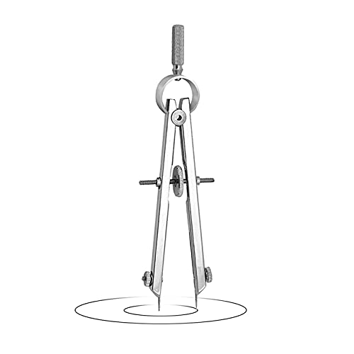 Dispositivos de medida Redacción Compass Professional Metal Compass con bloqueo for la redacción de geometría Herramienta de dibujo de ingeniería de dibujo matemáticas (10.6 x 2.9 x 0.8 cm) Compases