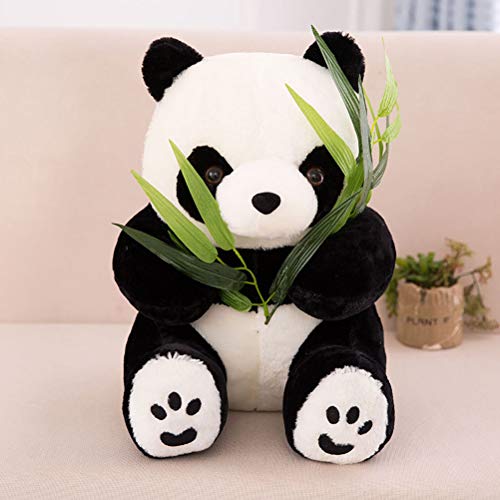 Dowoa Peluche Panda 9/12 / 16 cm Peluche Oso Panda Juguete Peluche Panda con Rama de bambú Oso de Peluche niños bebé Regalo para cumpleaños