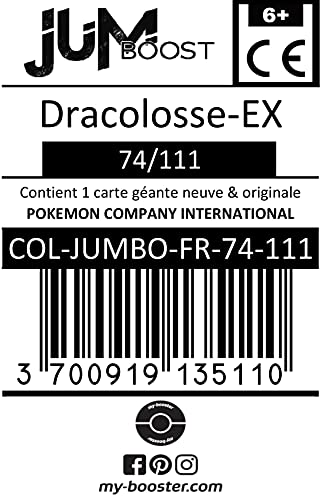 Dracolosse-EX (Dragonite-EX) 74/111 Jumbo - Jumboost X XY 3 Poing Furieux - Carta Gigante