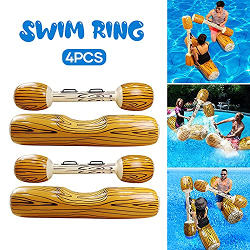 Dreafly Balsas de Troncos de Batalla, Juguetes de Flotador de Piscina Inflable, Juegos al Aire Libre, Juguetes de Agua Flotante para Piscina para Verano, Fiesta en la Piscina, Deporte acuático