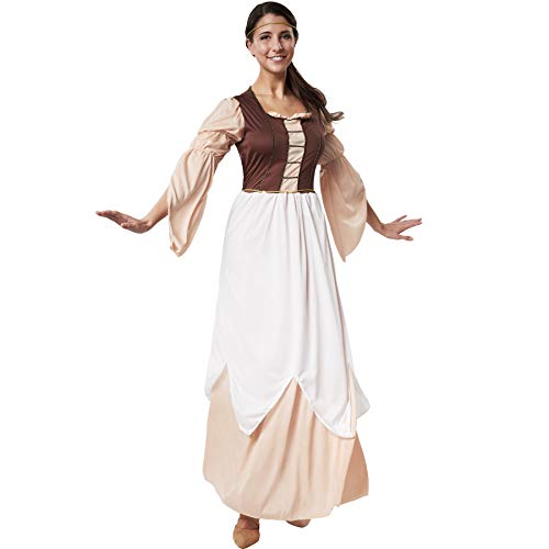 dressforfun 900549 - Disfraz de Mujer Hija del Molinero, Traje Medieval en Colores cálidos (M | No. 302524)