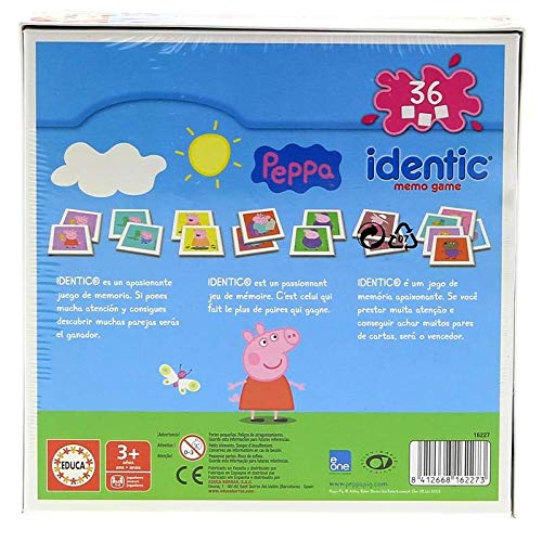 Educa - Identic Peppa Pig Juego Educativo para Bebés, Multicolor (16227)