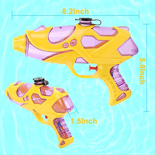 EKKONG Pistola de Agua, 2 Pack Pistola de Agua para Niños Adultos, Pistola de Agua Pequeña,Super Pistola Power para Al Aire Libre, Piscina, Fiesta, Playa,Juguete de Lucha de Agua (2pcs)