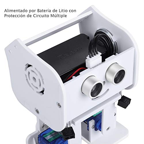 ELEGOO Penguin BOT Robot Biped Compatible con Arduino IDE Proyecto con Tutorial de Ensamblaje, Kit Stem para Aficionados, Juguetes Stem para Niños y Adultos Versión 2.0 Blanco