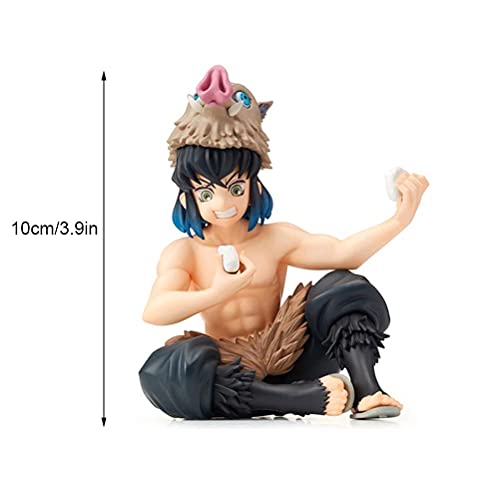 Emeili Figura de Anime Demon Slayer Estatua Figuras Kimetsu No Yaiba Caja Fuerte Exquisita Kamado Tanjiro Agatsuma Zenitsu Hashibira Inosuke Modelo de Muñeca Ornamentos Mejor Juguete