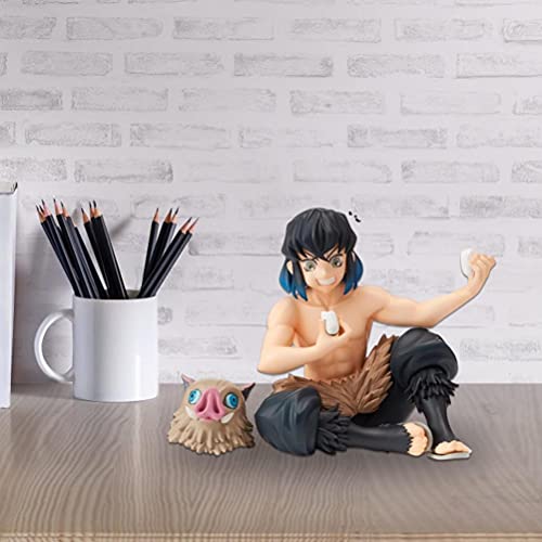 Emeili Figura de Anime Demon Slayer Estatua Figuras Kimetsu No Yaiba Caja Fuerte Exquisita Kamado Tanjiro Agatsuma Zenitsu Hashibira Inosuke Modelo de Muñeca Ornamentos Mejor Juguete