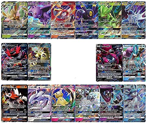 EMZOH 60 Cartas Pokémon, 60 GX Tarjetas de Pokémon Pokémon Card para niños, Pokémon Toy Card, Cartas Coleccionables, Trainer Cartas, el Mejor Regalo para Navidad, Cumpleaños y Aniversario