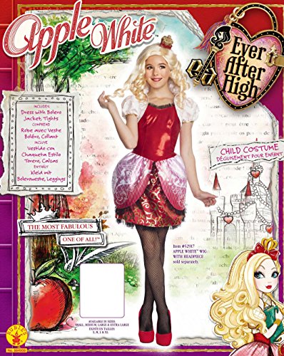 Ever After High - Disfraz de Apple White para niña, infantil 5-7 años (Rubie's 884908-M)