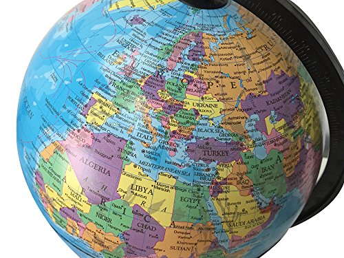 Exerz 20cm Educativo Globo Girable/Globo terráqueo - Diámetro 20cm (Inglés)