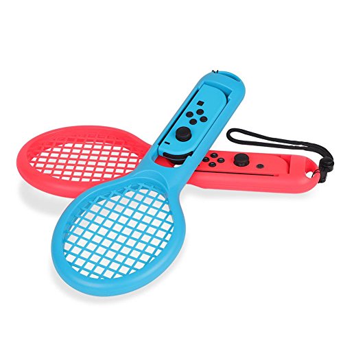 Fdit Raqueta de Tenis para Nintendo Switch Joy-con Mario Tenis Aces Juego Mario Adventure Mode (2 Paquetes) Adsire-EU(Rojo y Azul)