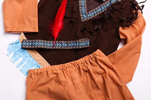 Folat - Traje de Indios de 3 Piezas para niños -Talla: S