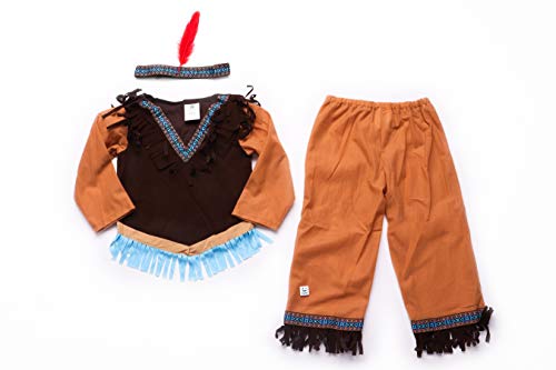 Folat - Traje de Indios de 3 Piezas para niños -Talla: S