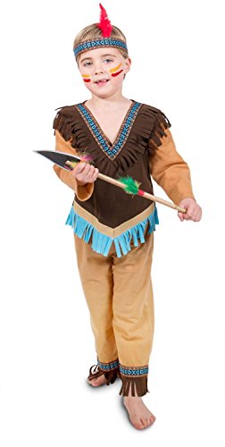 Folat - Traje de Indios de 3 Piezas para niños -Talla: S