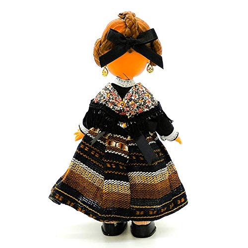 Folk Artesanía Muñeca Regional colección de 25 cm con Vestido típico Manchega Castilla la Mancha España.