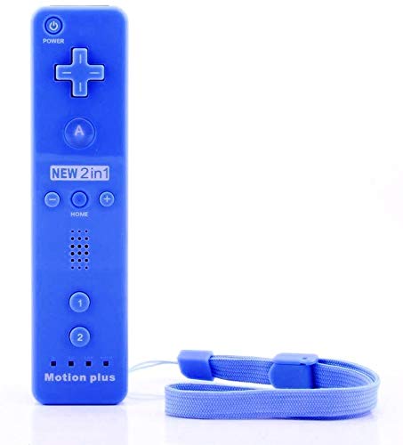 FONCBIEN Mandos a Distancia para Wii , Mando a Distancia De Repuesto con Funda De Silicona y Correa para La Muñeca para Nintendo Wii y Wii U (Azul Marino)