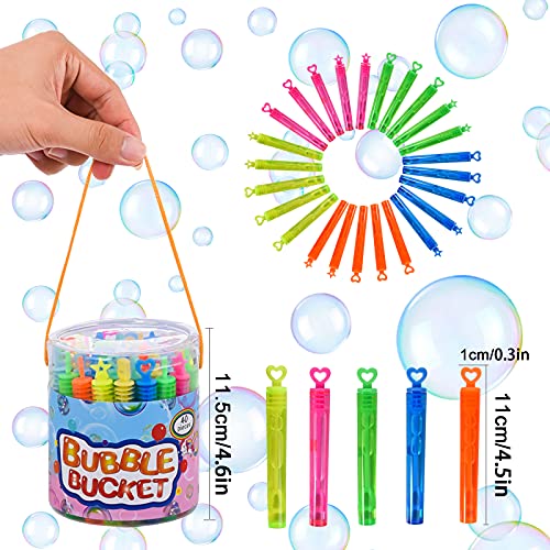 FORMIZON 40 Bote de Burbujas de Jabón, 5 Colores Varitas Burbujas de Jabon Niños, Surtidos Pompas Jabon para Exterior Interior Favores de Fiesta, Burbujas de Jabón de Colores Juguetes para Niños (40)