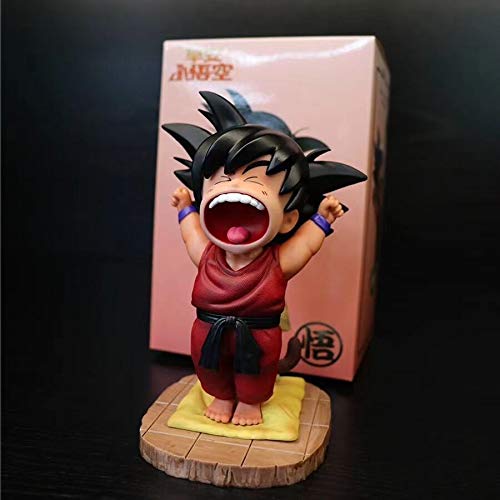 From HandMade Figura Figura de acción de Dragon Ball Figura bebé Son Goku Bostezo Figura Animado de Chibi (Color : Rojo)