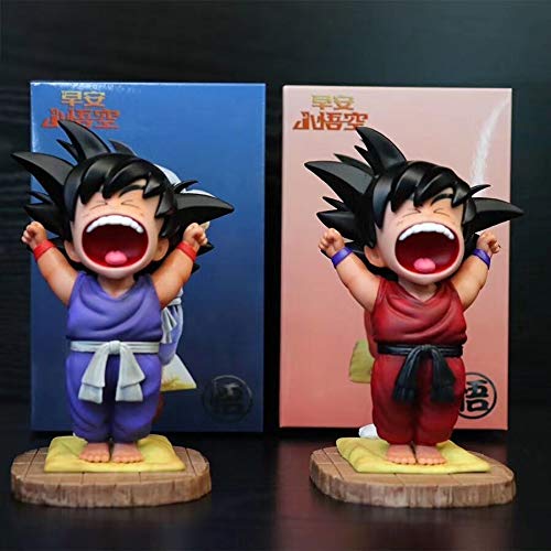 From HandMade Figura Figura de acción de Dragon Ball Figura bebé Son Goku Bostezo Figura Animado de Chibi (Color : Rojo)