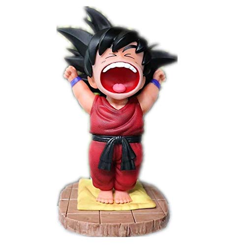 From HandMade Figura Figura de acción de Dragon Ball Figura bebé Son Goku Bostezo Figura Animado de Chibi (Color : Rojo)