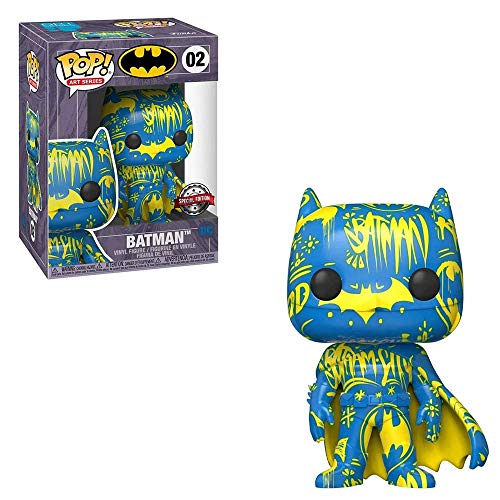 Funko POP! Art Series: DC Comics #02 - Batman [Blue & Yellow] Artist Series Exclusive with Hard Stack POP! Protector