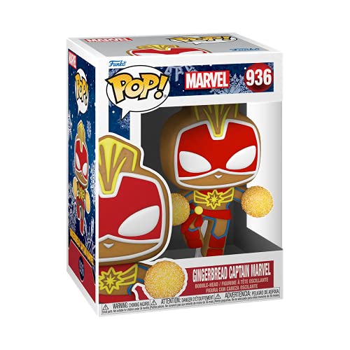 Funko- Pop Holiday-Captain Marvel S3 Figura coleccionable, Multicolor (50661)