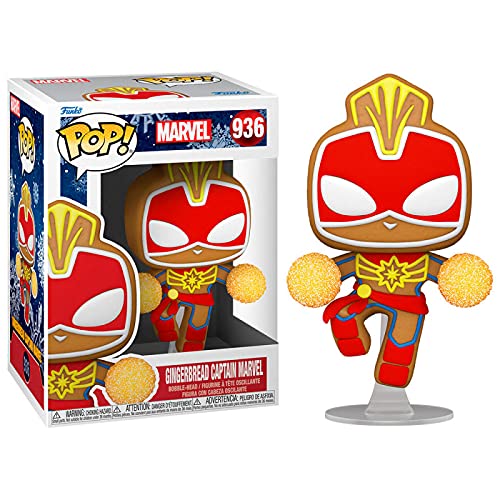 Funko- Pop Holiday-Captain Marvel S3 Figura coleccionable, Multicolor (50661)