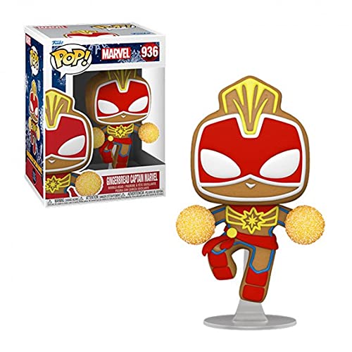 Funko- Pop Holiday-Captain Marvel S3 Figura coleccionable, Multicolor (50661)