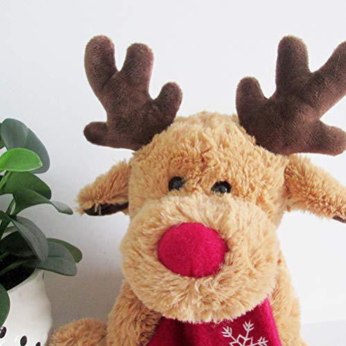 Funmix Figuras De Peluche De Navidad,Juguete de Peluche de Navidad Reno Ornamentos de Navidad para Navidad de decoración de Animales 30CM