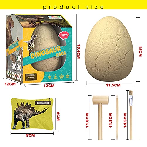 Gogh Kit de excavación de Huevos de Dinosaurio, Kit arqueológico fósil de Huevo de Dinosaurio Grande, Juguete Educativo de excavación, Juego de Regalo DIY Hecho a Mano Creativo para niños