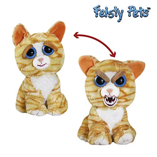 Goliath Feisty Pets-Peluche Gato Naranja, color blanco (32297.006) , color/modelo surtido