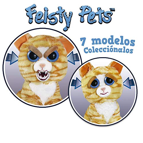 Goliath Feisty Pets-Peluche Gato Naranja, color blanco (32297.006) , color/modelo surtido