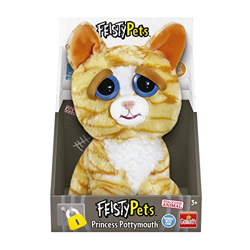 Goliath Feisty Pets-Peluche Gato Naranja, color blanco (32297.006) , color/modelo surtido