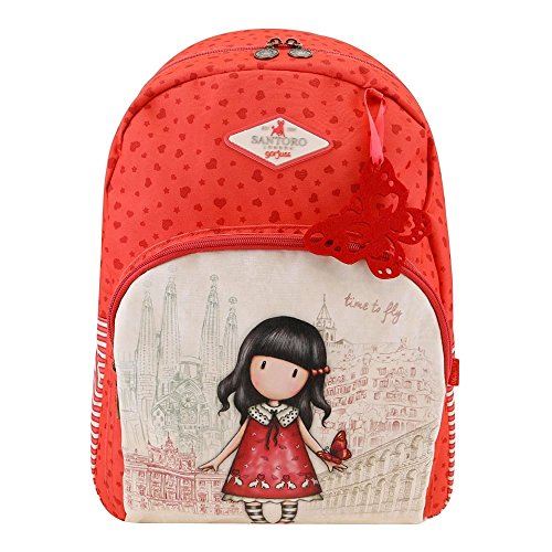 Gorjuss Cityscape Time to Fly Double Zip Rucksack