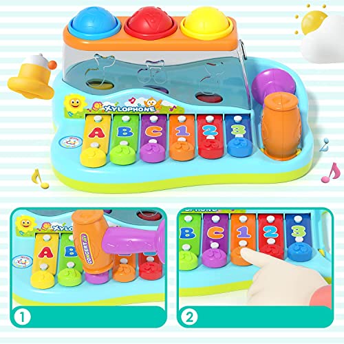 GoStock Music Toys Xilófono Musical para Niños de 1 2 3 Años Teclado Musical para Niños y Niñas