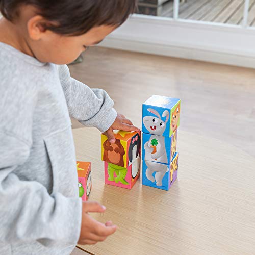 Goula- Match & Mix - Puzzle de Cubos apilables a partir de 2 años