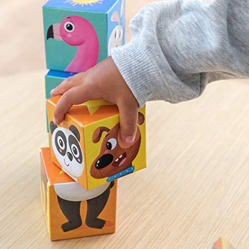 Goula- Match & Mix - Puzzle de Cubos apilables a partir de 2 años