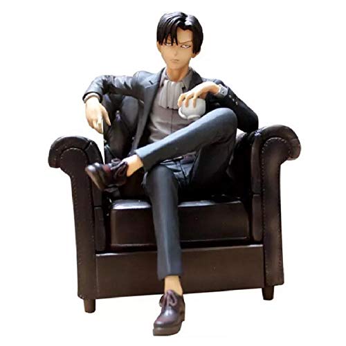 GSDGSD Ataque a Titán Figura de Anime Levi Ackerman Heichov sofá Anime Manga Estatua Ataque a Titán Figura de acción Modelo Juguetes decoración