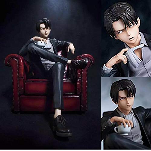 GSDGSD Ataque a Titán Figura de Anime Levi Ackerman Heichov sofá Anime Manga Estatua Ataque a Titán Figura de acción Modelo Juguetes decoración