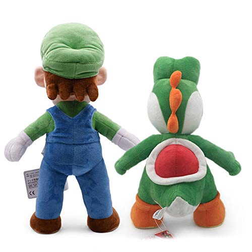 Gwgbxx Regalos 2styles Tamaño Grande De Super Mario Bros Mario & Luigi Permanente Yoshi Muñecos De Peluche De Juguete Suave Relleno Peluche Super Mario Muñeca For Niños (Color : Yoshi 33cm)