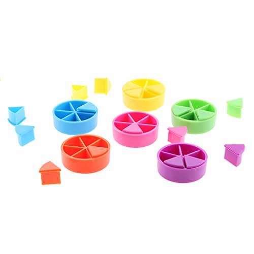 Hellery Paquete De 126 Piezas para Trivial Pursuit Juego de Pieces Pie Wedges para Math Fractions