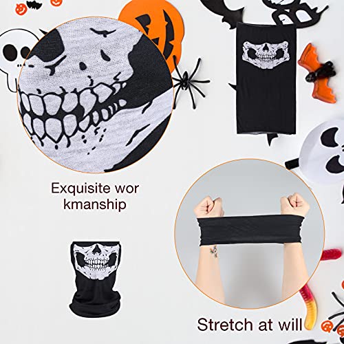 Herefun Disfraz de Fantasma Halloween, Capa con Capucha Disfraz Halloween, Disfraz Fantasma Niño, Esqueleto Halloween Cosplay Carnaval Disfraz Danza Fiesta para Adulto Mujeres Hombres