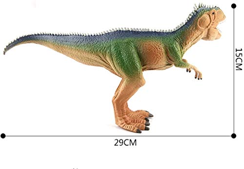 Hogar Personalidad Modelo Animal Big Dinosaur Simulación Giganotosaurus Toy Toy Soft Plástico Escritorio Juguetes 29x15cm UOMUN