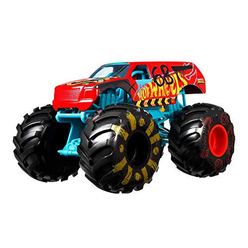 Hot Wheels Monster Trucks Demo Derby Coche de Juguete Todo Terreno, Regalo para Niños +3 Años, Azul/Rojo (Mattel GWL09)