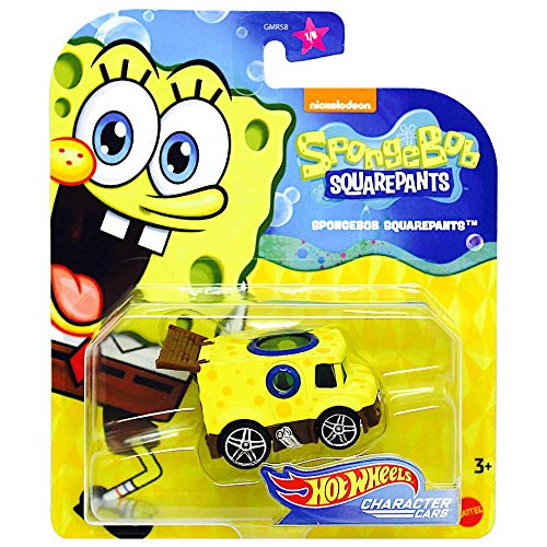 Hot Wheels Personaje Cars Esponja Bob Squarepants Nickelodean GMR60 1:64